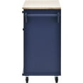 PNGCNG Kitchen Island Cart with Storage and Two Locking Wheels