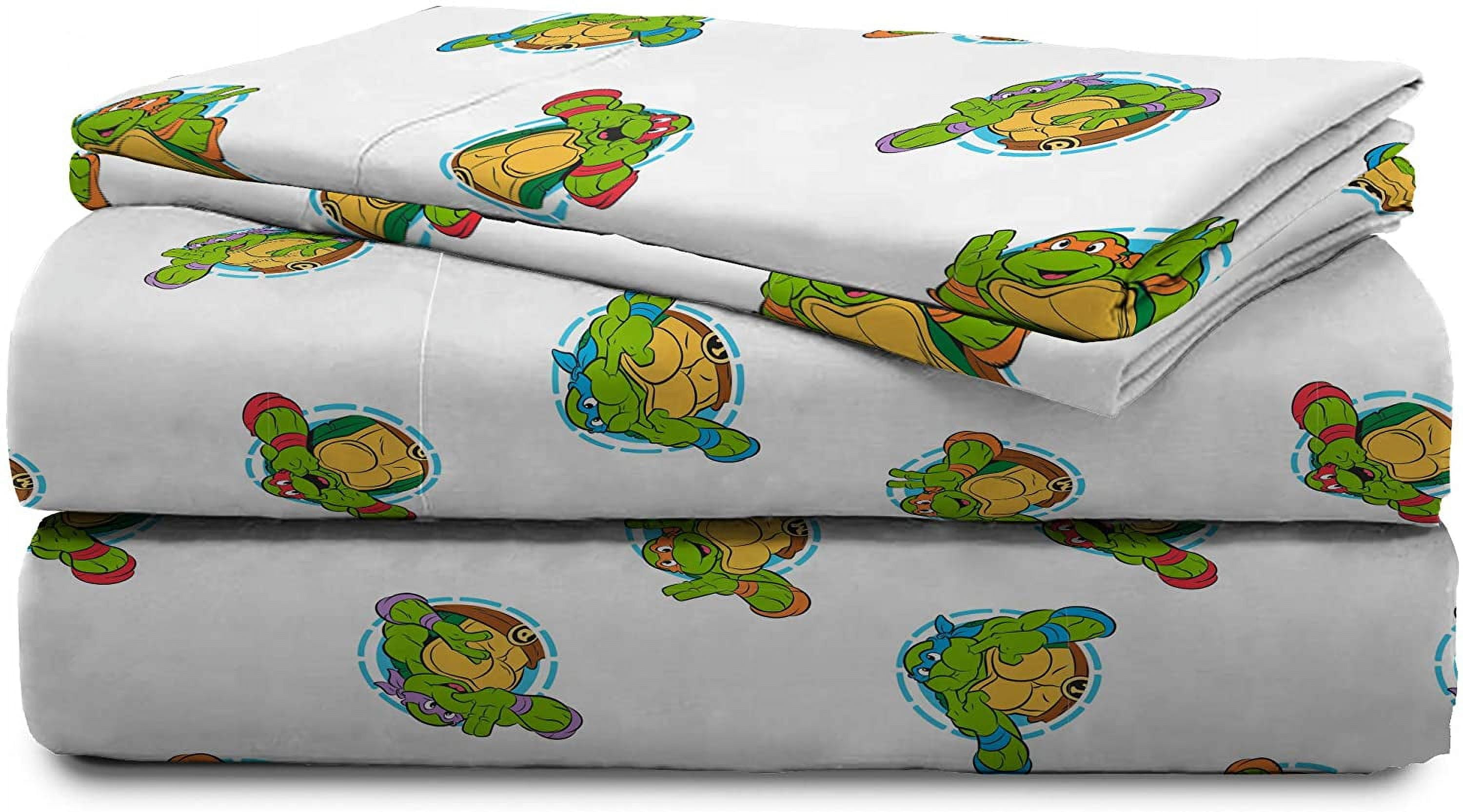 Jay Franco Teenage Mutant Ninja Turtles Full Bed Set, Green Bricks
