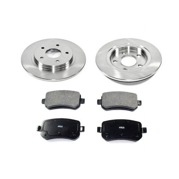 Rear Brake Pad and Rotor Kit - Compatible with 2008 - 2012 Dodge Grand Caravan 2009 2010 2011
