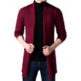 thumbnail image 1 of Sweater Patchwork Coat Men Long Sleeve Knitted Cardigan Retro Outwear, 1 of 5