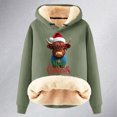 thumbnail image 4 of WILLBEST Sudadera Deportiva para Mujer con Capucha y Estampado Navideño de Vaca XXXXX-Grande, 4 of 4