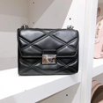 thumbnail image 2 of Michael Kors Medium Serena 35S2SNRL2U Quilted Flap Shoulder Bag In Black With Silver Hardware, 2 of 6