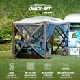 thumbnail image 3 of Clam PortableCanopy Shelter, Brown w/ Clam Quick Set Wind & Sun Panels (3 Pack), 3 of 12