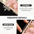 thumbnail image 4 of Haosy Pink Peony Flowers Green Leaves Notebooks 1-subject Journal 60 Sheets A5 College Ruled Paper Detachable Ring 8.3"x5.7", 4 of 8