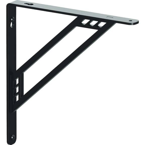 Knape & Vogt Richland 12 In. Black Decorative Bracket RP-201RC-12BK