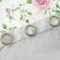 thumbnail image 4 of Manfei Pink Flower Floral Blackout Curtains Set of 2 (52x84 Each),Romantic Rose Window Curtains,Green Leaves Curtains and Drapes For Girl Child,Ultra Soft Home Decor, 4 of 6