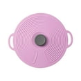 thumbnail image 3 of Silicone Suction Lid with Handle, Thicken Silicone Microwave Cover for Bowls, Food Storage Violet 23cm, 3 of 9