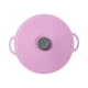 thumbnail image 3 of Tapa de silicona resistente al calor con asa, autosellante y con sello de succión grueso. Violeta 23cm, 3 of 9