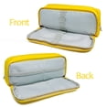 thumbnail image 3 of Wrapables Large Capacity Pencil Case, 3 Compartment Pencil Pouch for Stationery Pens, Yellow, 3 of 6