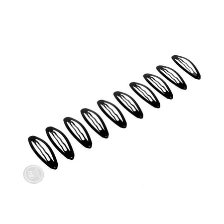 Brandy Snaps - Unique Bargains 10pcs Hairdressing Hairstyle Black Metal Bendy Snap Hair Clips Hairpins for Lady
