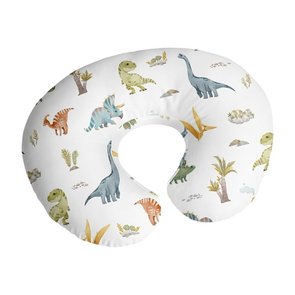Sweet Jojo Designs Watercolor Dinosaur Dino Boy Nursing Pillow Cover Case (Pillow Not Included)