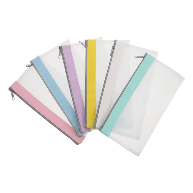 FOMIYES 6Ud Bolsa De Transparente Multiusos Para Efectivo Y Recibos Con Cremallera