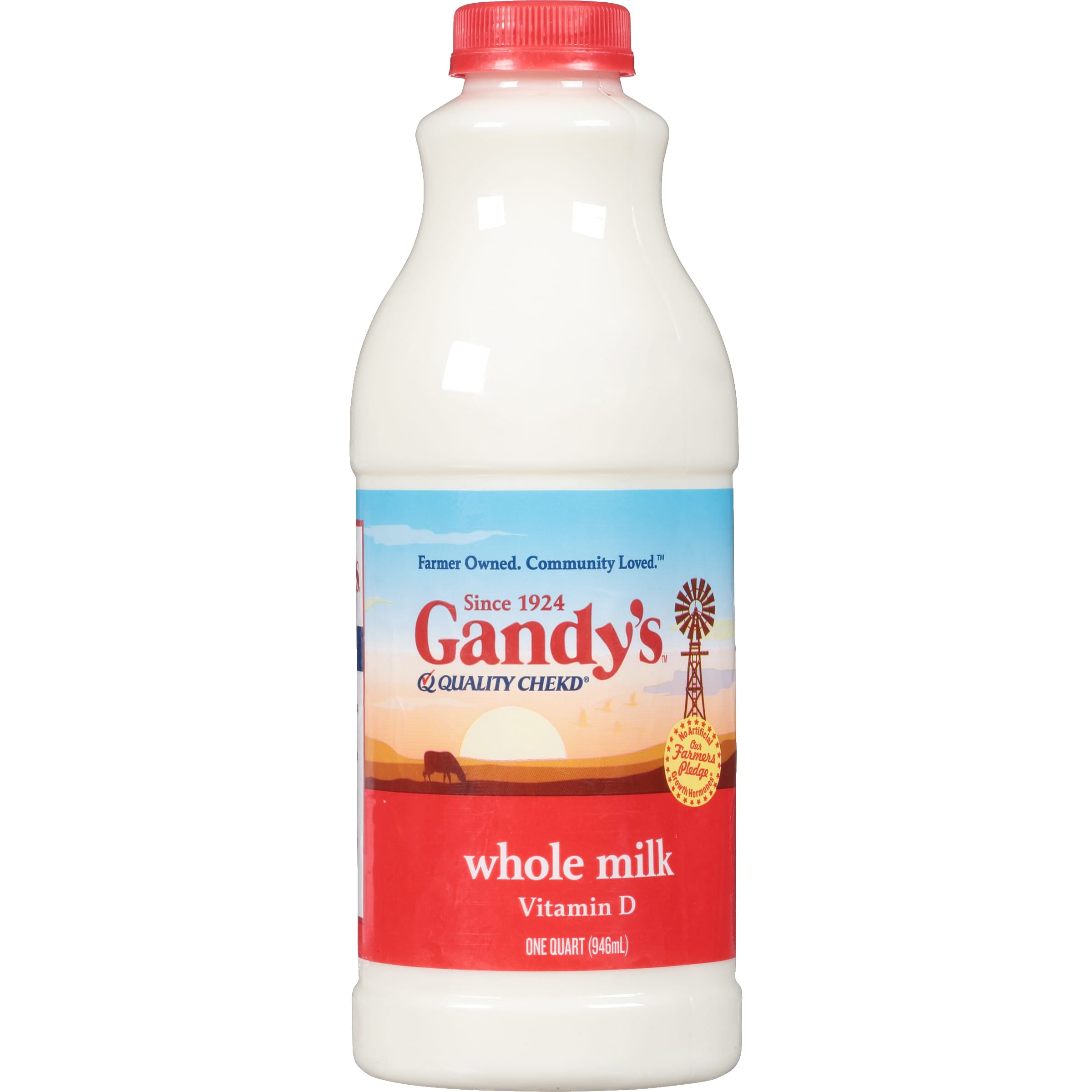 Gandy's Whole Milk with Vitamin D, Whole Milk Quart 1 Jug