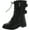 Black, variant on Link Mango-61K Girls Zipper Military Combat Boot