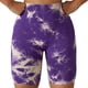 thumbnail image 2 of Women Tie Dye Yoga Shorts, Skin Friendly High Waist Seamless Women Yoga Shorts  For Fitness For Everyday Wear ANGGREK Púrpura Dalí S, 2 of 6