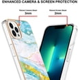thumbnail image 4 of Compatible with iPhone 13 Pro Max Case iPhone 13 Pro Max Case Ultra Slim Marble Luxury Glossy Rubber Durable Shockproof Protective Phone Case for iPhone 13 Pro Max (6.7") Marble Colorful YBT, 4 of 10