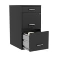 thumbnail image 5 of UrbanPro 18" 3-Drawer Modern Metal Organizer Filing Cabinet in Black, 5 of 13