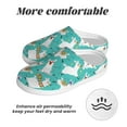 thumbnail image 6 of Daiia Cartoon Llamas Print Women’s Fuzzy Slippers Memory Foam Lightweight House Shoes Cozy Loafer Flannel House Shoes-35/36, 6 of 7
