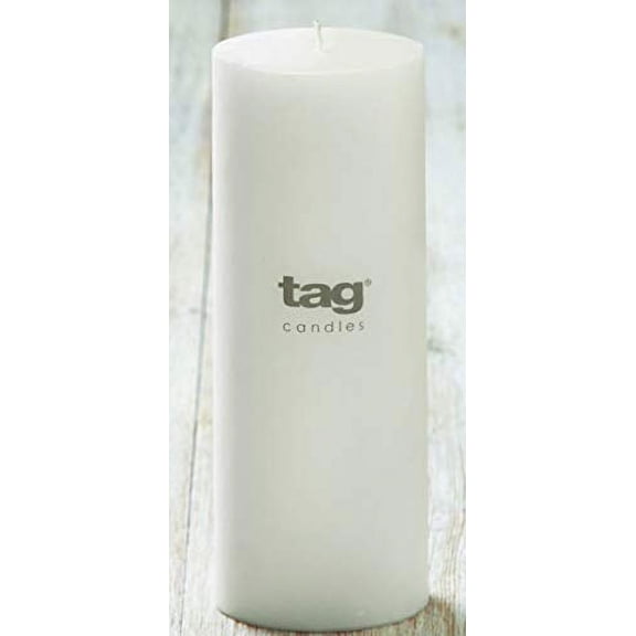TAG Pillar Candle, White - 3 x 8"