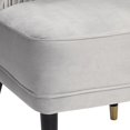 thumbnail image 4 of 55 Downing Street Caroline 24" Wide Gray Velvet Pleat Modern Armchair, 4 of 9
