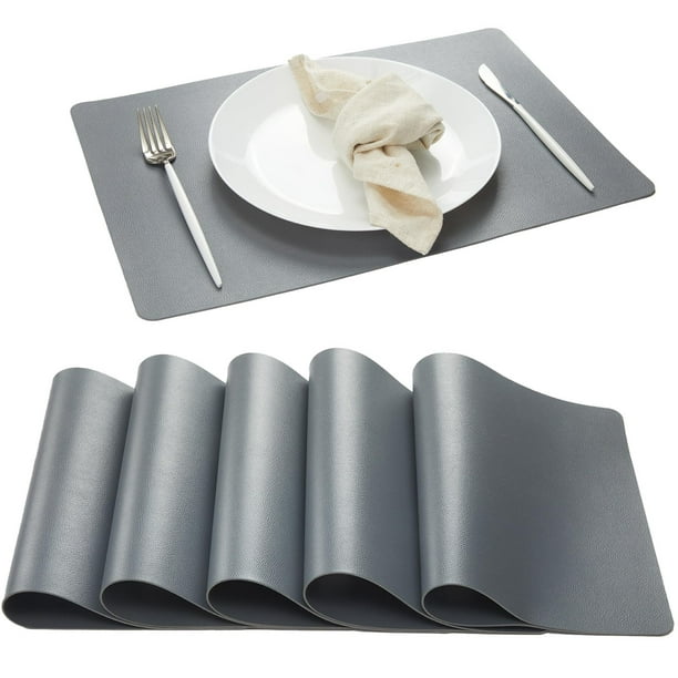 Juego de 6 manteles Individuales, de Piel sintética Lavable en, Resistente al Calor para decoración de Halloween, decoración de Mesa de Cocina, Comedor, manteles Impermeables