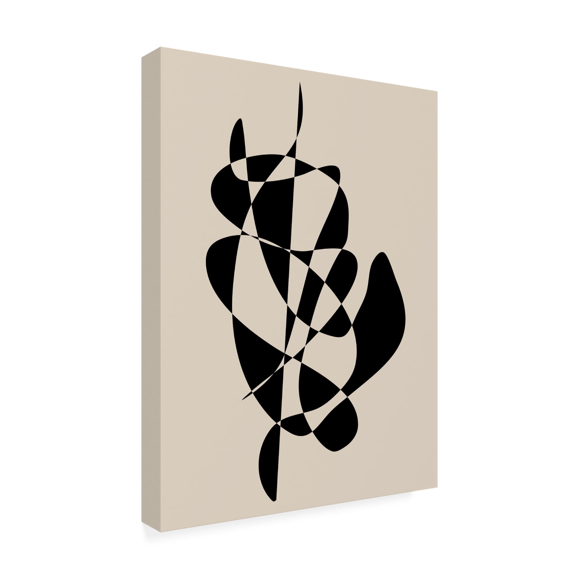 Trademark Fine Art Elena Ristova Abstract Black Shapes Artwork Canvas Wall Art