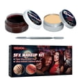 thumbnail image 2 of Kit de Gel de sangre falsa para cicatrices de Halloween, maquillaje, cera para la piel, efectos especiales, escenario de Halloween, cicatriz de moldeo de heridas falsas con espátula, 2 of 8