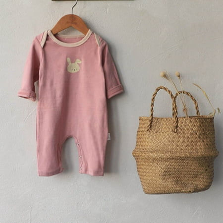 

NIUREDLTD Baby Girls Spring Autumn Rabbit Print Long Sleeve Romper Jumpsuit Clothes