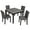 Dining Table Set, variant on PORKISS Dining Table Set for 4, Counter Height Table Set of 5 with 4 Upholstered Chairs, Solid Wood Breakfast Bar Table and Chairs Set for Home, Style A