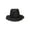 Black, variant on Top Headwear Style Banded Wide Brim Fedora Hat, Black S/M