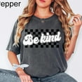 thumbnail image 2 of Be Kind Positive Message T-Shirt – Checkerboard Background Shirt for Everyday Encouragement, 2 of 5