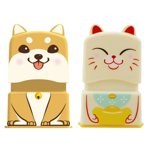 KAKOWELY 2 sellos de dibujos animados para niños, marcadores de ropa (colores surtidos)