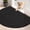 Black-2'8" x 4' (Semicircular), variant on Dirt Trapper Door Mat 24" X 36" Half Circle Non-slip Washable Doormats Entrance Rugs Absorbent Welcome Low Profile Floor Mats For Front And Entryway  Black