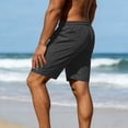 thumbnail image 4 of EOYWHK Denim Shorts with Pockets Elastic Waist Mens Casual Shorts Soft Lightweight Breathable for Casual Lounge Home Active Wear Black, Size XXXXL, 4 of 9