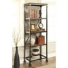 Furniture of America Daimon I Industrial Medium Oak 5-tier Bookshelf
