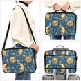 thumbnail image 6 of Large Travel Artist Makeup Bag With Adjustable Dividers &12 Brush Slots Portable Cosmetic Organizer Half Moons Face, 6 of 7