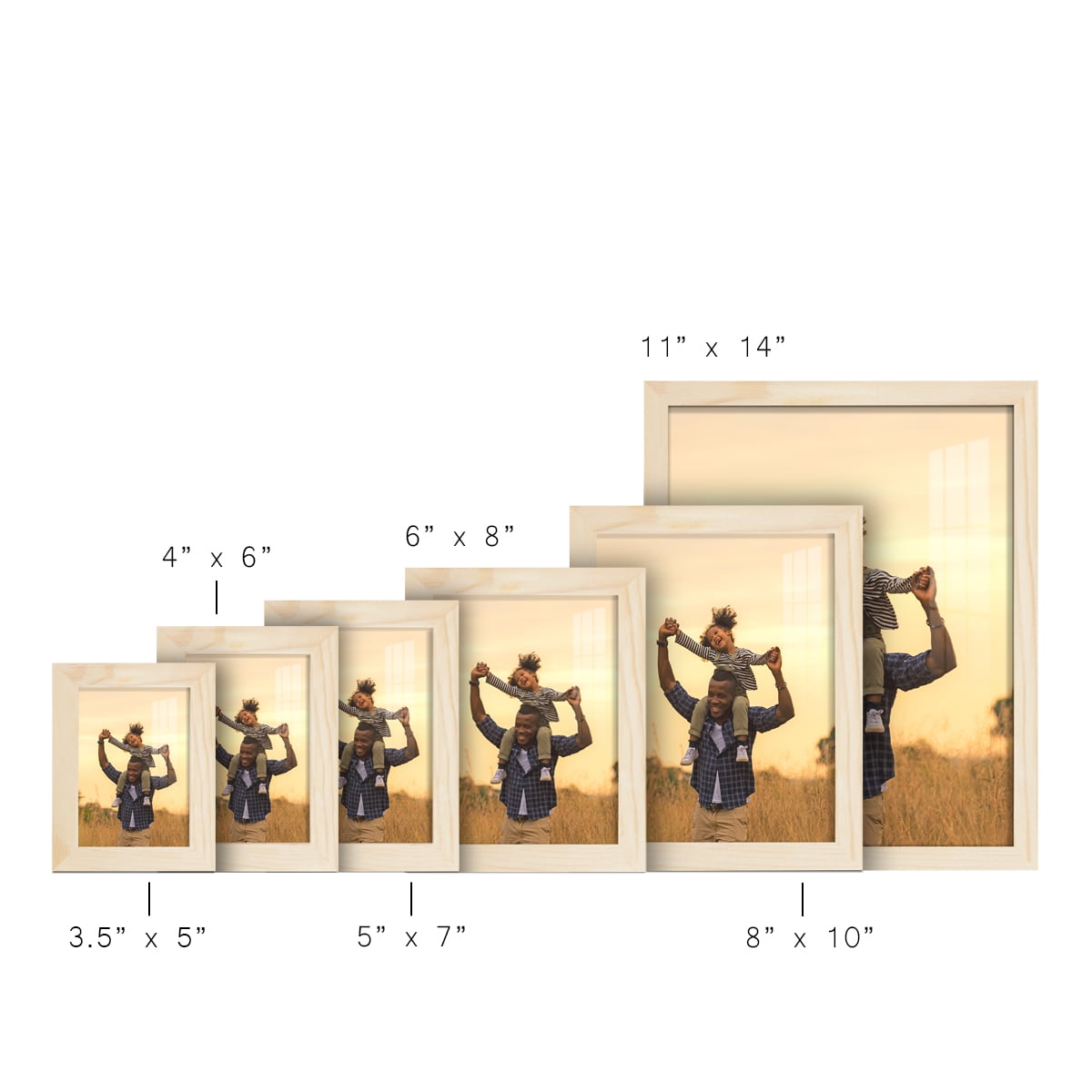 11x14 Wood Grain Picture Frame - Palo Santo