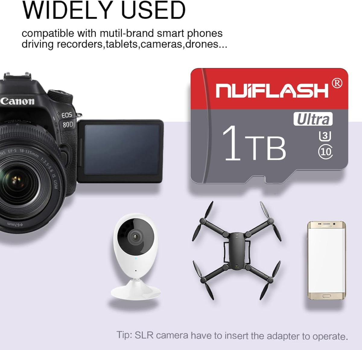 Micro SD Card 1024GB Memory Cards 1024GB Micro SD Memory Card Class 10 Fast Speed Flash Mini SD Card for Smartphones/Computer TF Card for Camera/Car Navigation