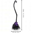 thumbnail image 1 of Escoba de bruja embrujada con sonidos de fantasmas Decoración animada de Halloween, para fiesta de cosplay, decoraciones de brujas, 1 of 5