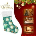 thumbnail image 4 of RMDQTR Christmas Stockings for Xmas Gifts - Large Size Festive Holiday Decor for Family Green Coffee Cups and Snowflakes, 4 of 8