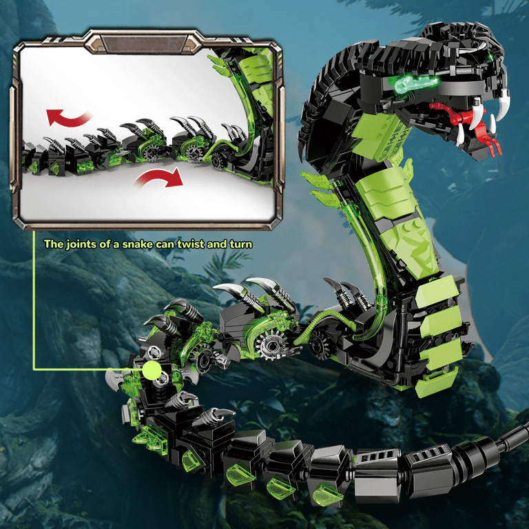 GZBrick Mechanical Spectacles snake Building Sets Animal for