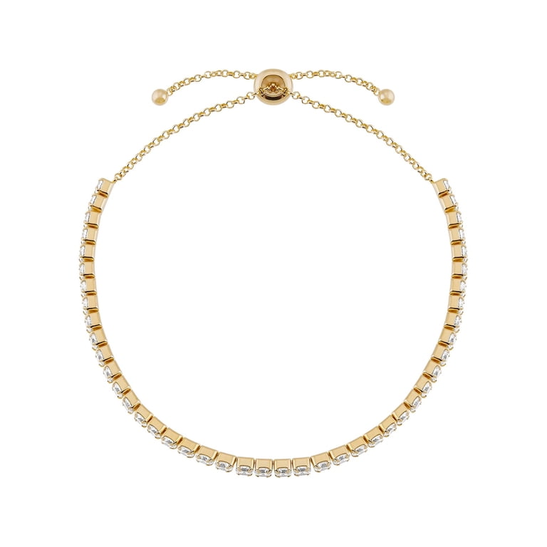Yellow Chimes Women's Swan Charm Bracelet - Cubic Zirconia Plated Adjustable Jewelry