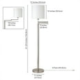 thumbnail image 5 of Evelyn&Zoe Moby Swing Arm Floor Lamp with Fabric Drum Shade in Brushed Nickel/White, 5 of 7