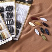 48-Pack Muslim Hijab Pins Color Black and White Safety Pins Plastic Scarf Clip