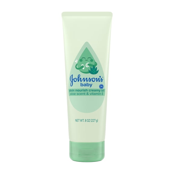 Johnson's Creamy Oil Moisturizing Baby Body Lotion, 8 fl. oz