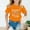 Orange, variant on Hauaitttt Kid Girls Cute Fashion Printed Round Neck Short Sleeve Tee Summer Casual Loose Comfortable T Shirt Tops Crop Tops Sweatshirts for Girls Undershirt Tops for Girls Size 6 Girl Shirts Pack