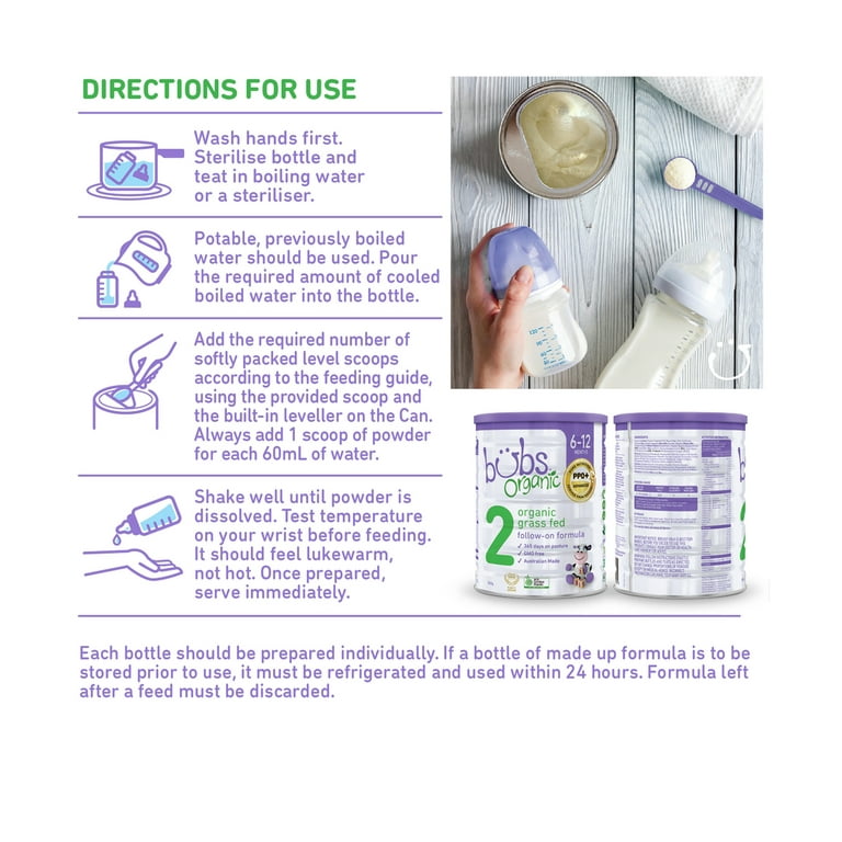 Bubs Organic® Grass Fed Follow-on Formula Stage 2, 800g (6-12 Months) Bubs Organic® Grass Fed Follow-on Formula Stage 2, 800g (6-12 Months)