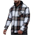thumbnail image 4 of LEBONYARD Jackets for Men Clearance,T-Shirts for Men Long Sleeve,Man Casual Plaid Single Pocket Button Long Sleeve Turndown Collar Shirt Black XL, 4 of 8
