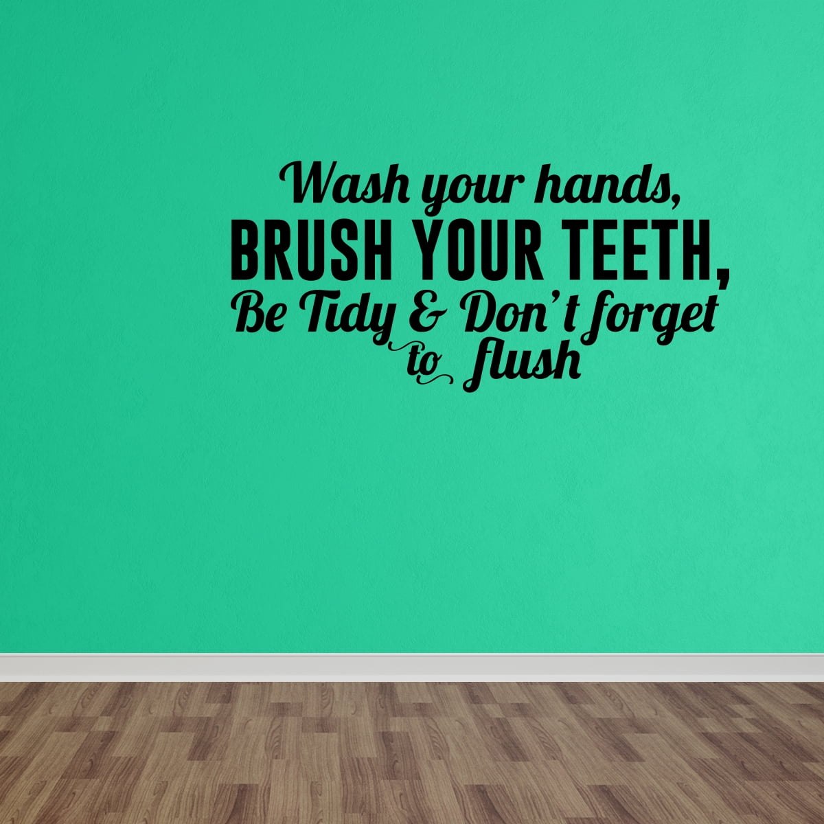 BATHROOM Words Lettering Wall Decal Subway Quote Art Decor Sticky