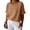 Khaki, variant on Womens Short Sleeve T Shirt Crew Neck Cotton Linen T Shirt Loose Pullover Top Summer Khaki